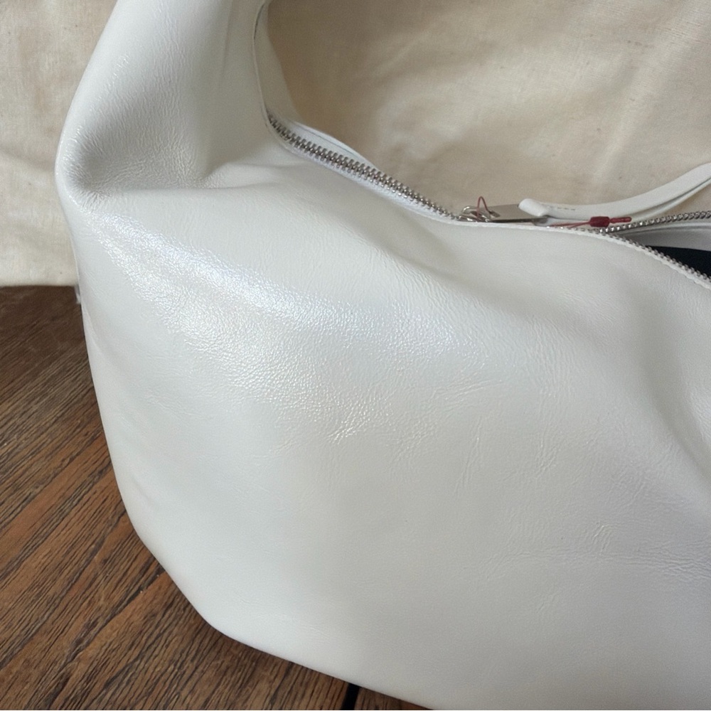 KHAITE Cream White Leather Hobo Shoulder Bag - Picture 2 of 6